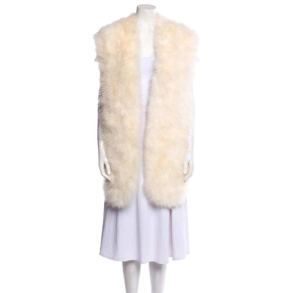 Ralph Lauren Black Label Cream Fur Wrap